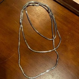 Monet silver plated necklace. Extra long